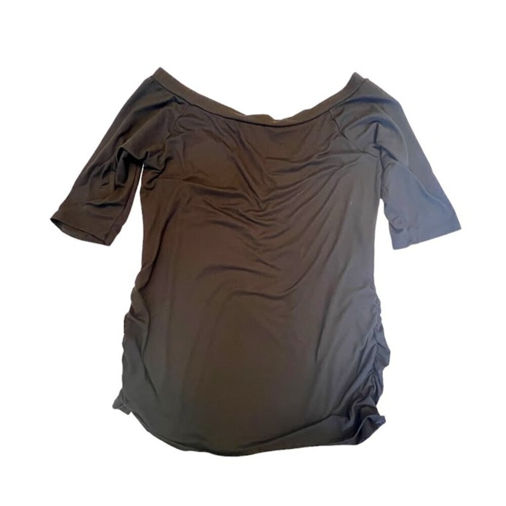Motherbee Maternity ss Black Shirt Size XL - Picture 3 of 6